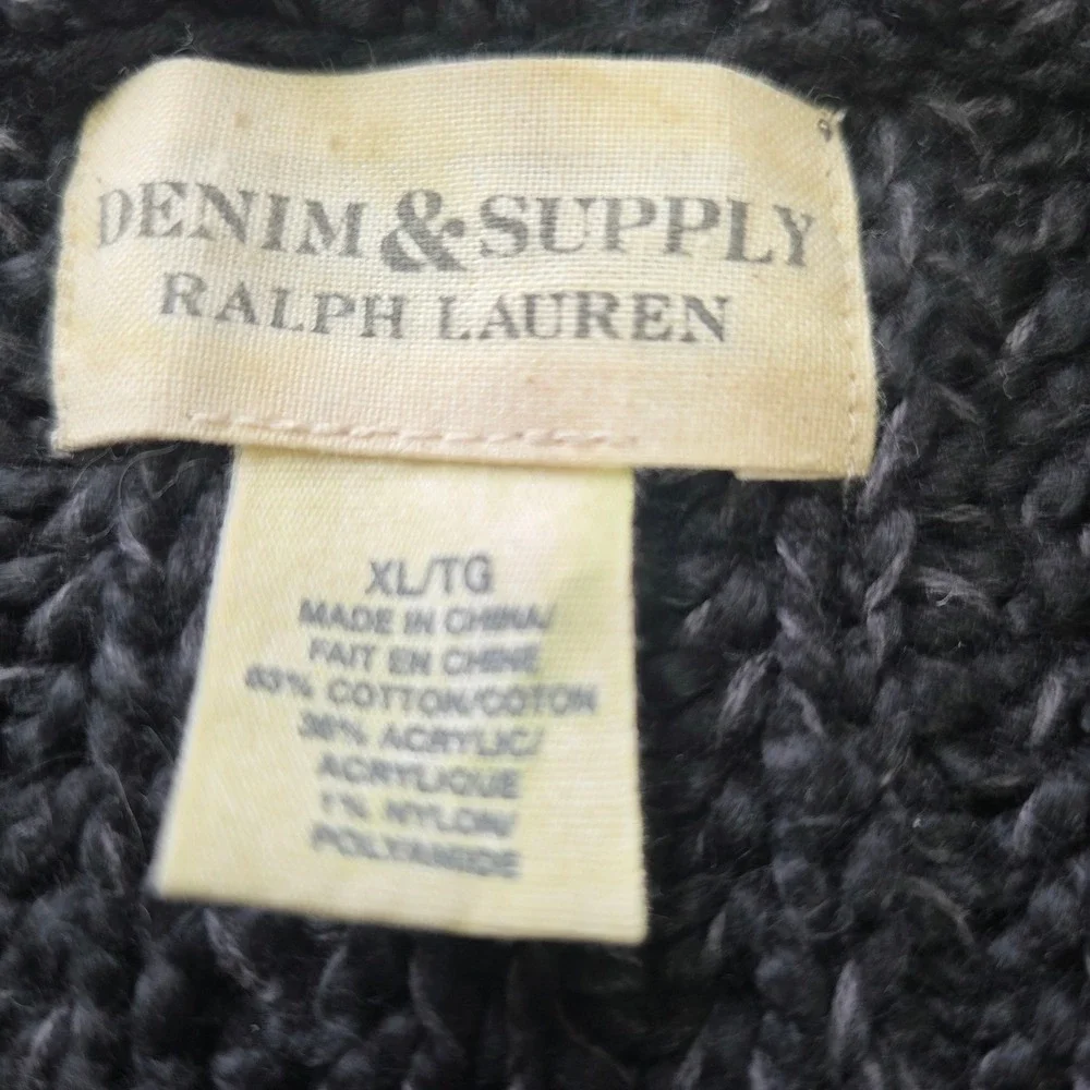 Denim & Supply Ralph Lauren XL Chunky Shawl Collar Toggle Cardigan Cozy Heritage